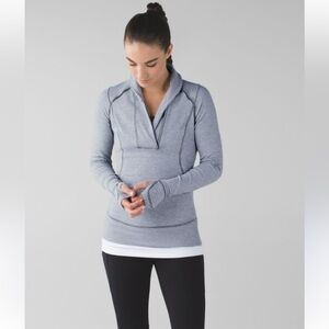Lululemon Think Fast Top Pullover 3/4 Zipper